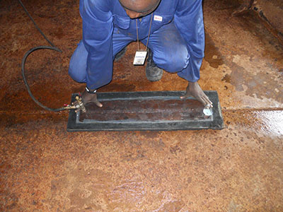Vacuum Box Test on Tank Bottom